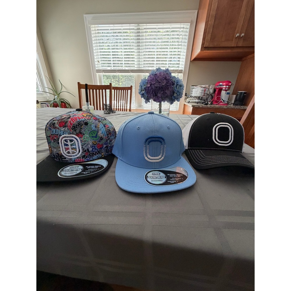 Lot 3 Overtime (OTE) Snapback Hats Caps Light Blue, Black & Trucker  NWT BUNDLE